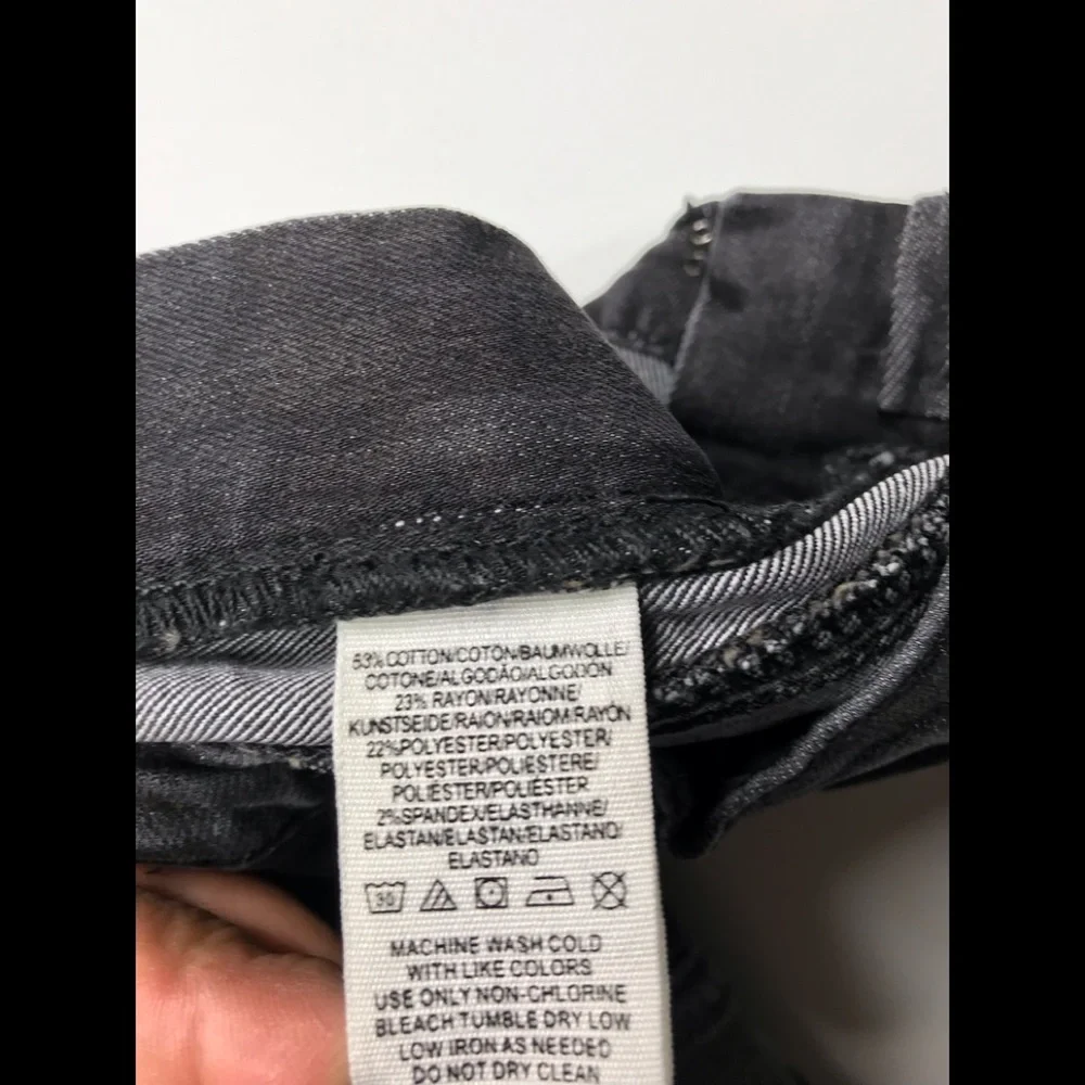 Free People 24 factory faded black shorts side zipper